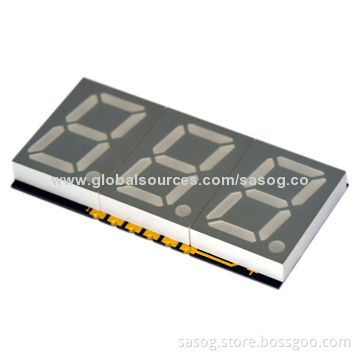 0.56-inch SMD LED Triple Digit Display, Red, 640nm, Common CathodeNew